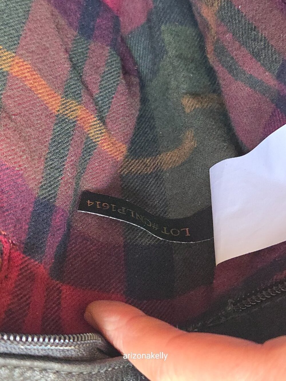 NWOT L.L. Bean Wool & Leather Satchel Handbag Purse Bag Plaid Lining - Picture 10 of 16